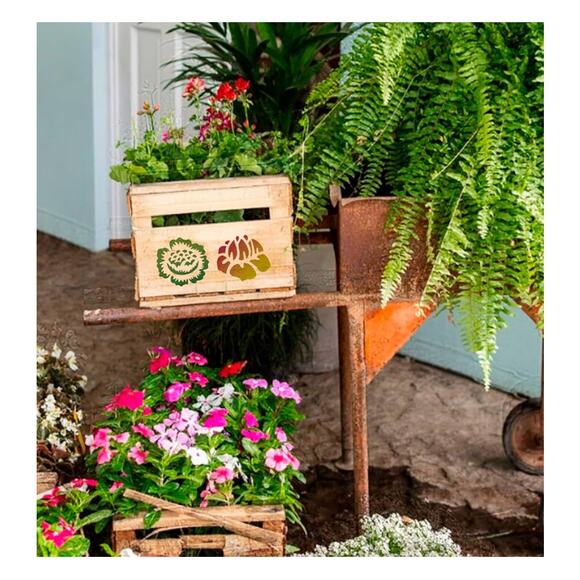 60pcs Floral Painting Templates, Reusable 3” Flower Butterfly for Wood Canvas - Picture 5 of 6